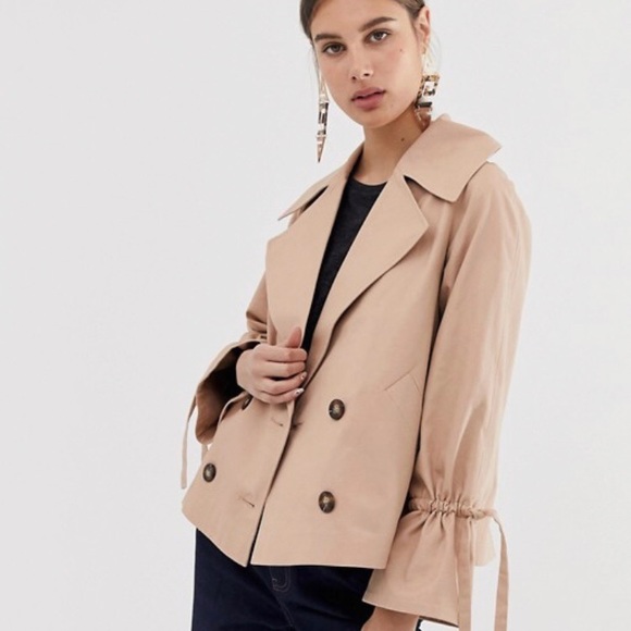 IN SEARCH OF ASOS Design Cropped Mac - Picture 1 of 4